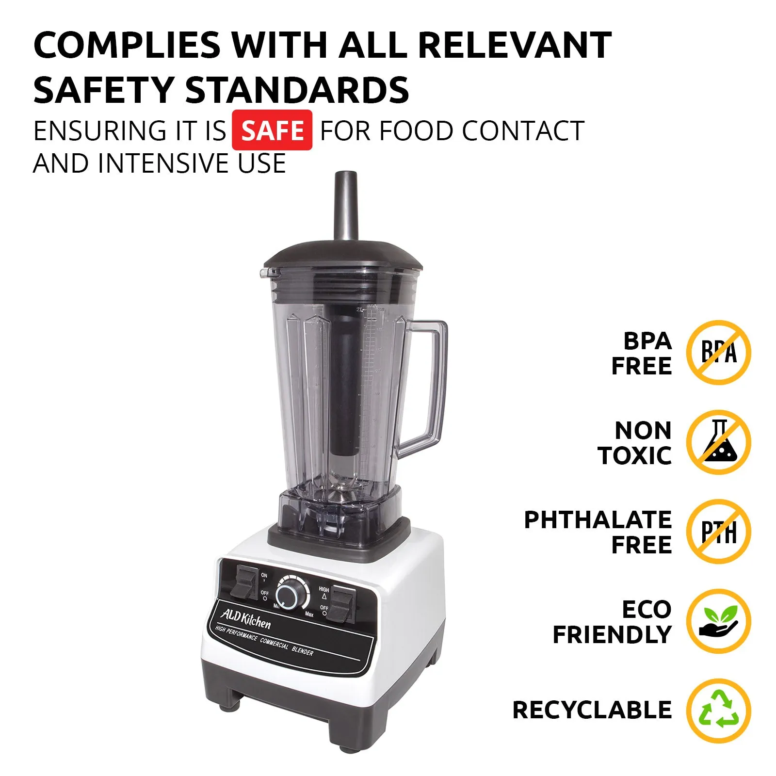 A-BL717 Commercial Blender | Electric Mixer | Portable Juice Maker | 110V