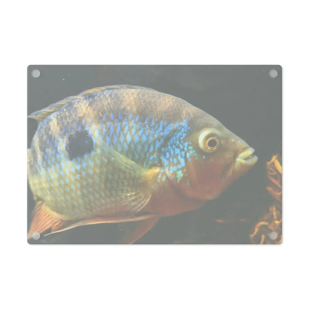 Brown and Orange Fish Cutting Board