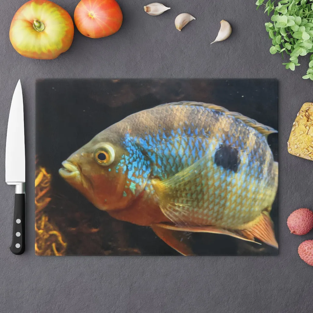 Brown and Orange Fish Cutting Board