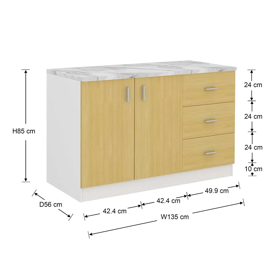 Cabello Base Cabinet 135cm