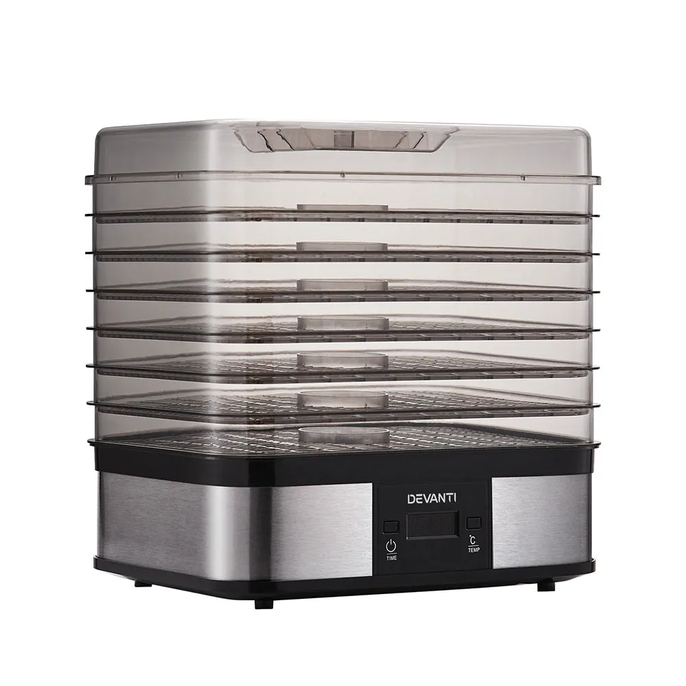 Devanti Food Dehydrator with 7 Trays - Silver