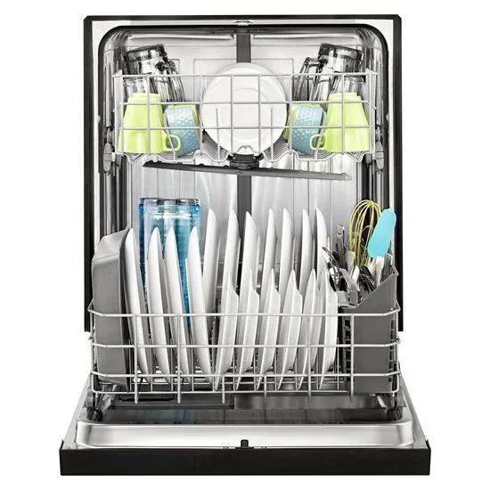 Dishwasher with Stainless Steel Interior - black