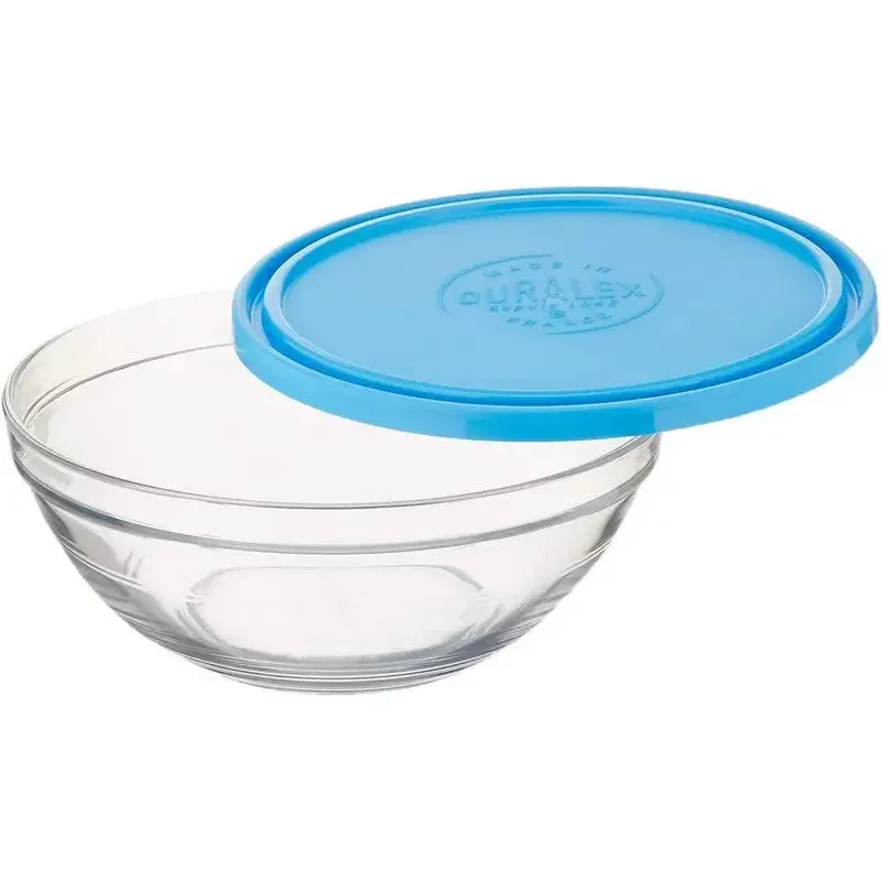 Duralex Freshbox Stackable Tempered Glass Round Bowl Set - 5 Piece