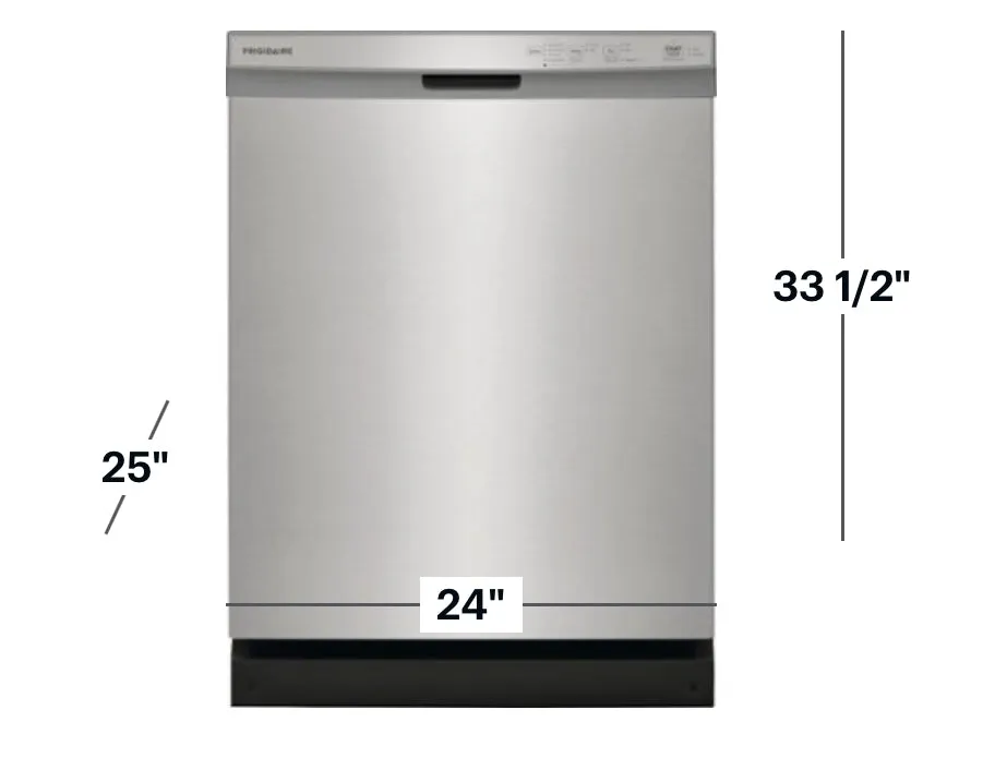 Frigidaire - 24" Front Control Built-In Plastic Tub Dishwasher with MaxDry 54 dBA - Stainless Steel
Model:FDPC4314AS