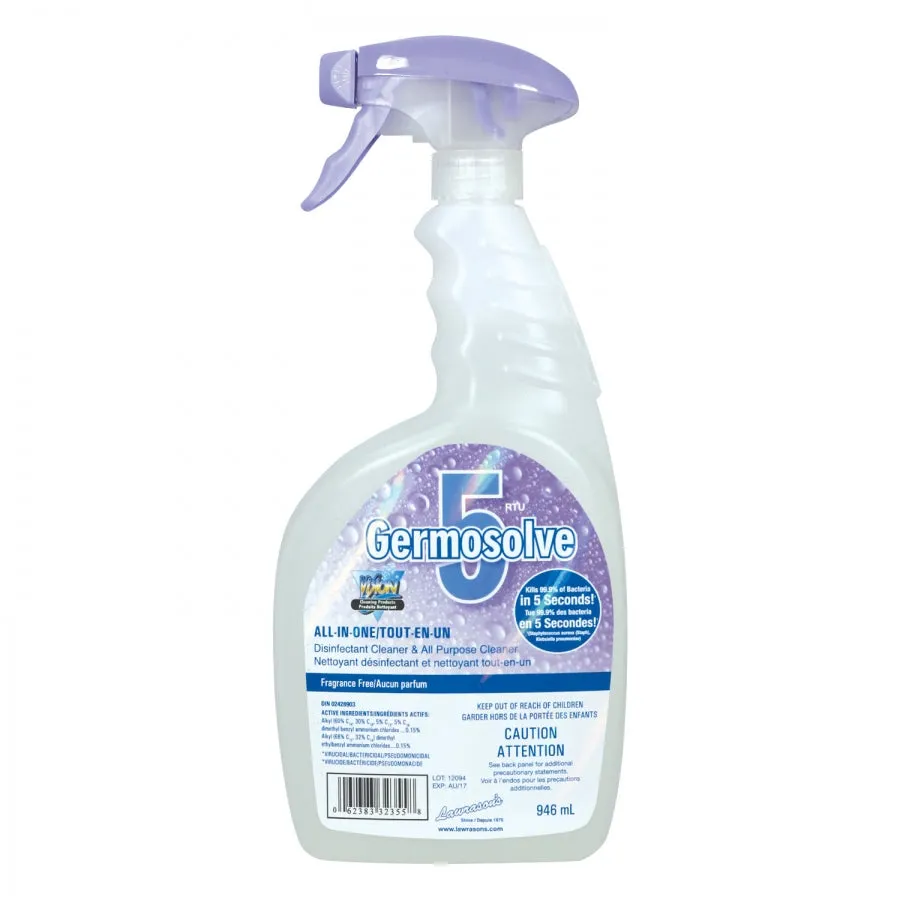 GERMOSOLVE 5 ALL-IN-ONE DISINFECTANT/CLEANER - 946 mL/BOTTLE