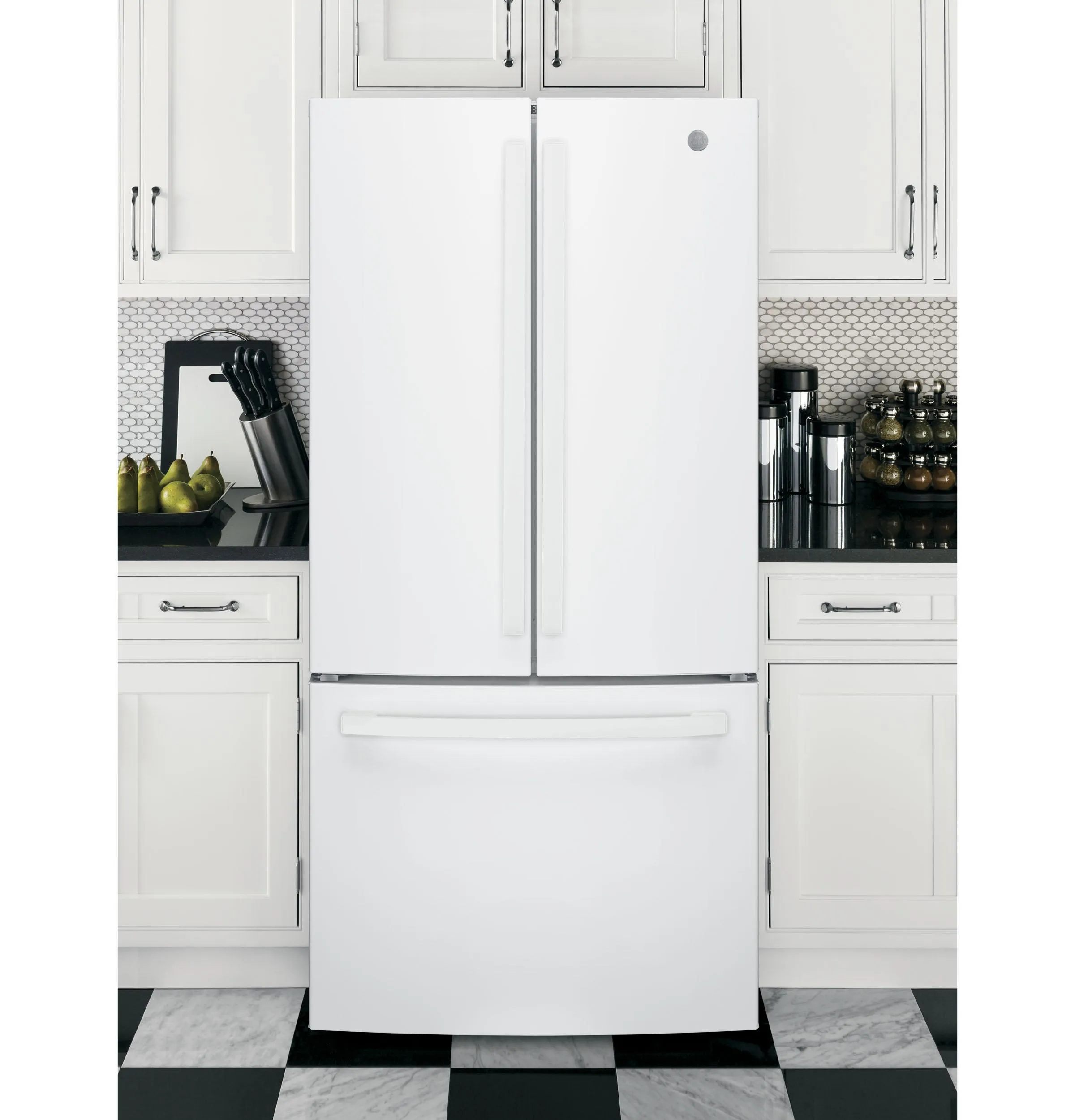 GNE25JGKWW GE® ENERGY STAR® 24.7 Cu. Ft. French-Door Refrigerator