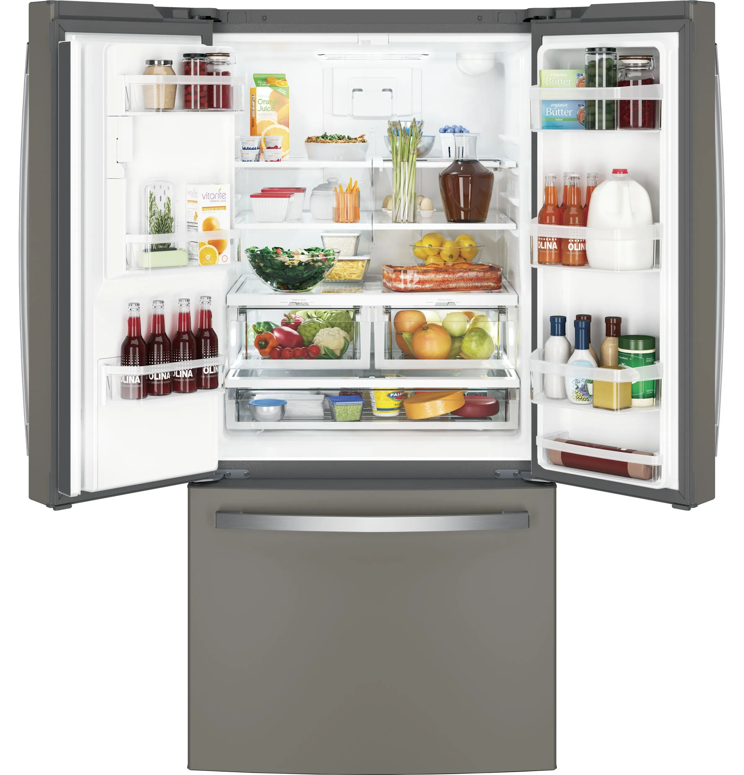 GYE18JMLES GE® ENERGY STAR® 17.5 Cu. Ft. Counter-Depth French-Door Refrigerator