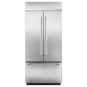 KitchenAid 20.8 Cu. Ft. 36 Inch Width Built-In Stainless French Door Refrigerator