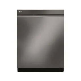 LG-24" Top Control Smart wi-fi Enabled Dishwasher with QuadWash - PrintProof Black Stainless Steel