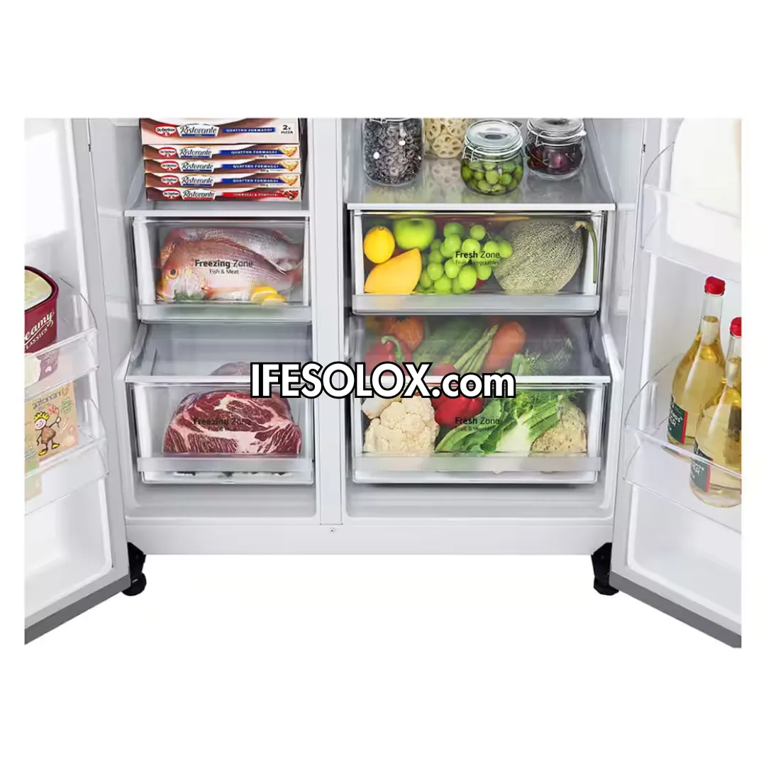 LG GC-B257JLYL 625L Smart Inverter Side By Side Double Door Refrigerator with WiFi & AI Assistant - Brand New