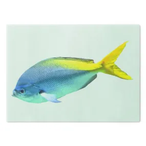 Light Blue and Yellow Fish Cutting Board