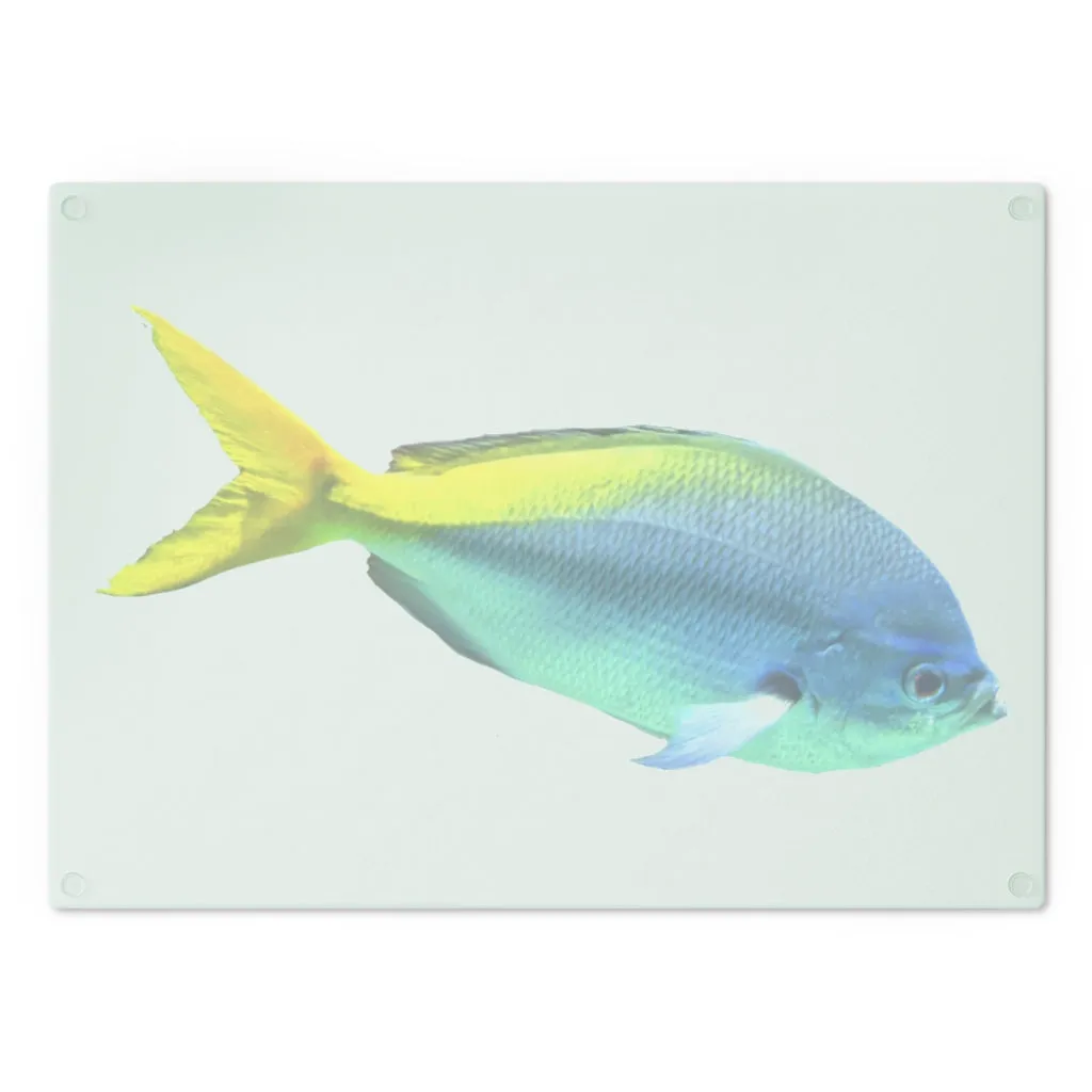 Light Blue and Yellow Fish Cutting Board