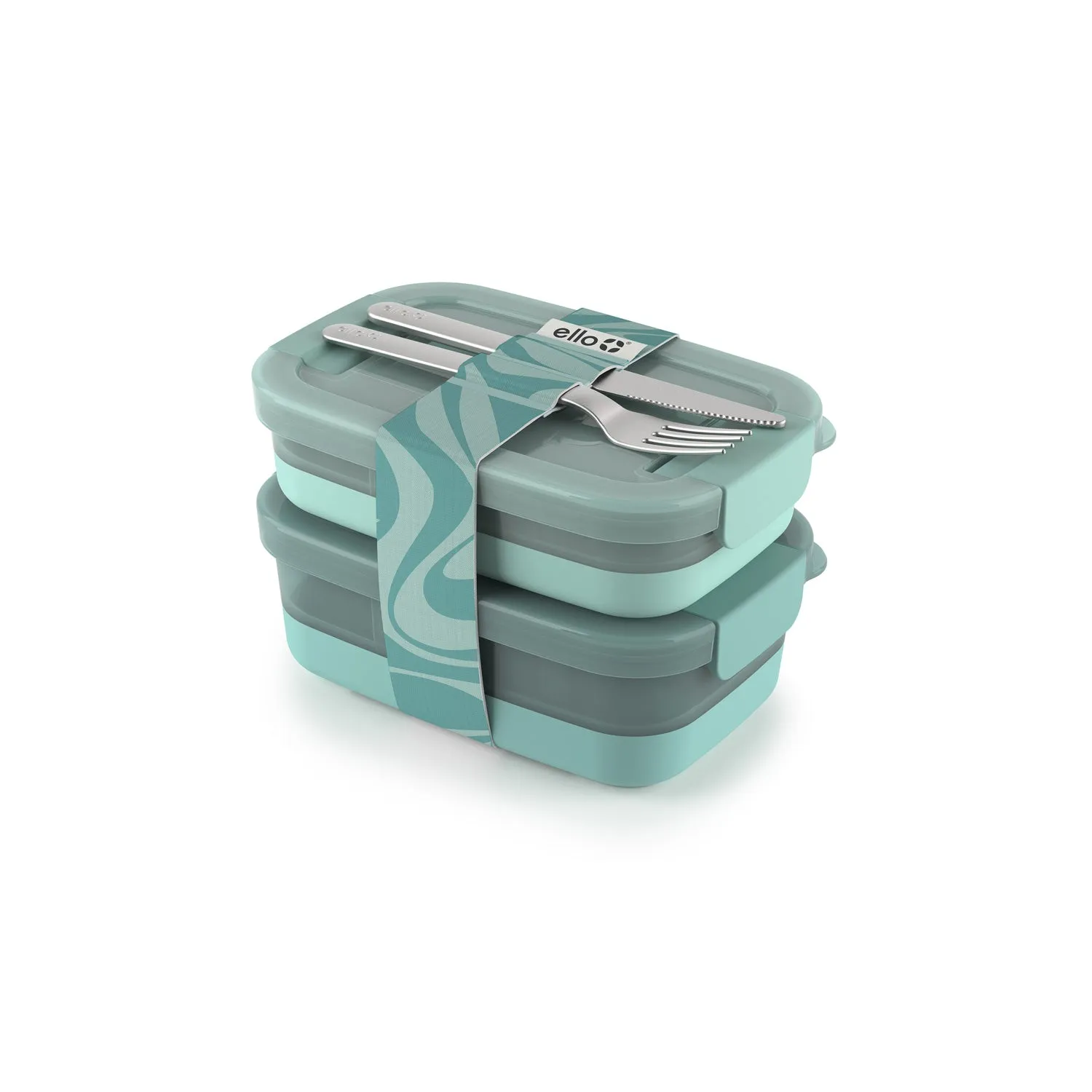 Lunch Bento Stack Plastic Food Storage Container, Set of 2