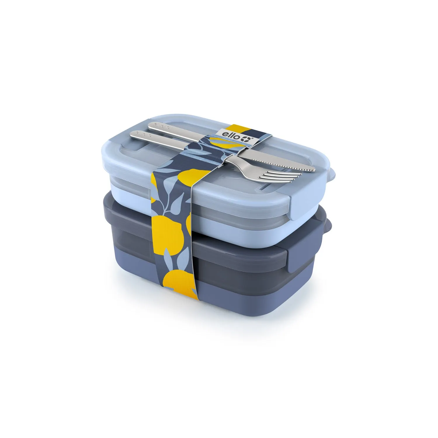 Lunch Bento Stack Plastic Food Storage Container, Set of 2