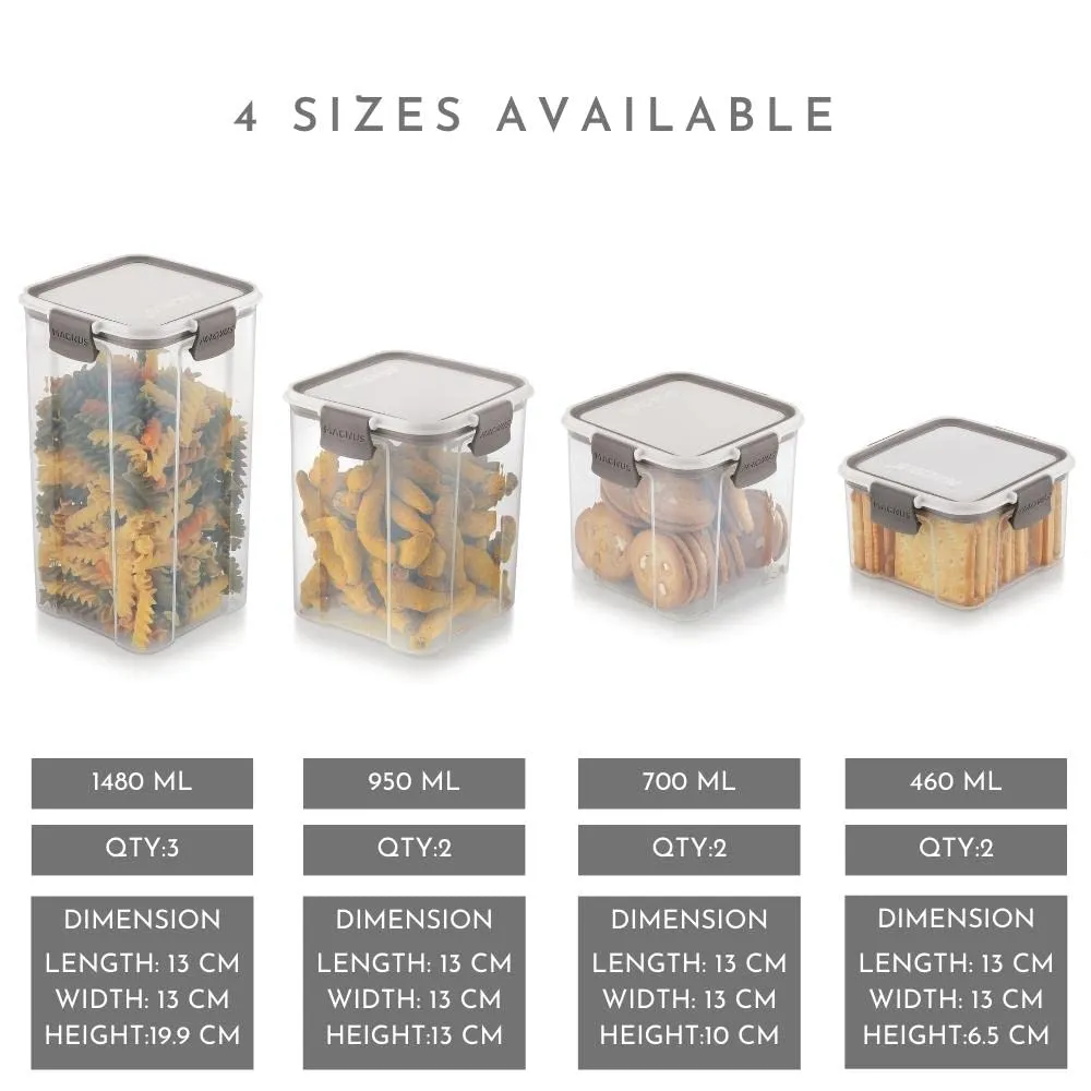 Magnus Modulock BPA Free Airtight & Leakproof Transparent Food Container Set (Set of 9)