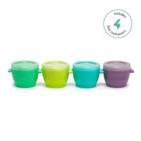 melii Baby Food Containers - Versatile Multi Colored Pods for Portioning, Snacking, and Beyond - BPA Free, Airtight, Stackable for On-the-Go Convenience. Perfect for Babies, Toddlers, Kids