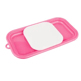 Pink Plastic Chopping Board with Sliding Tray for Vegetable, Fruits, Meat and Salad