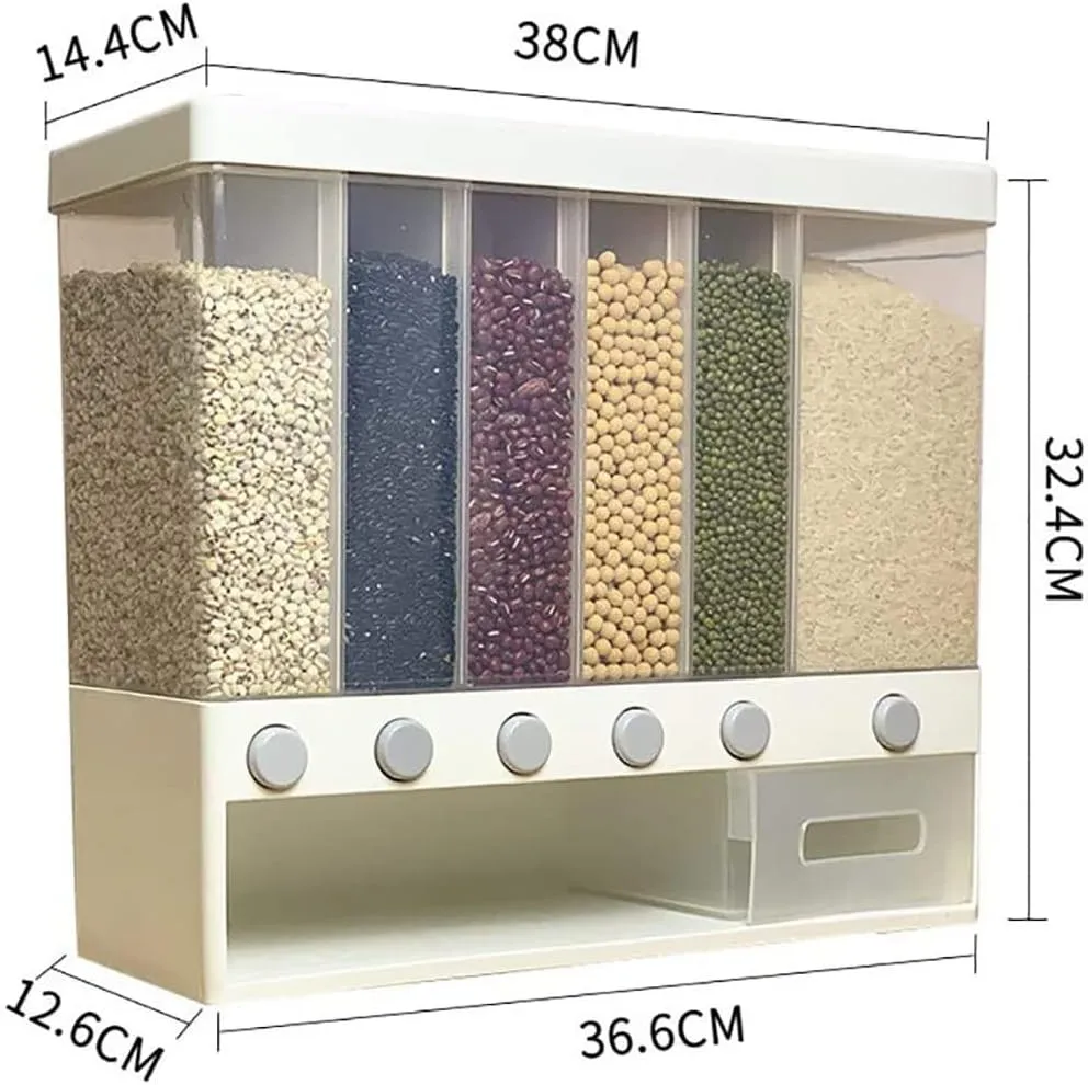 Rice Dispenser Food Storage Box Container