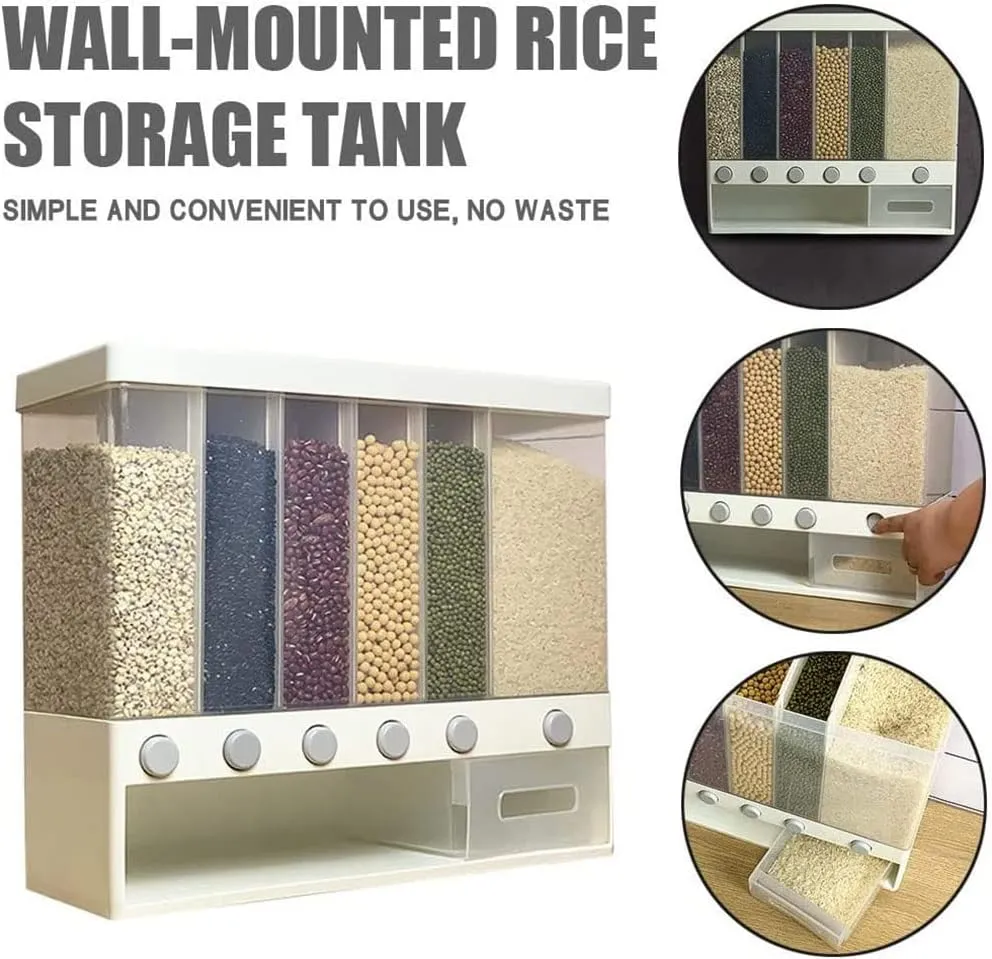 Rice Dispenser Food Storage Box Container