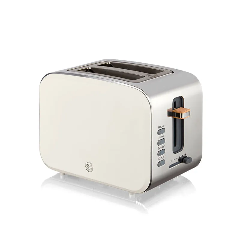 Salton Swan Nordic 2 Slot Toaster - Cotton White