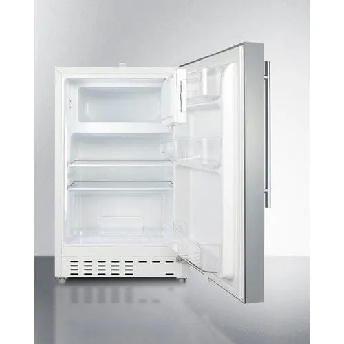 Summit 21" Stainless Steel Refrigerator-Freezer ALRF48CSSHV