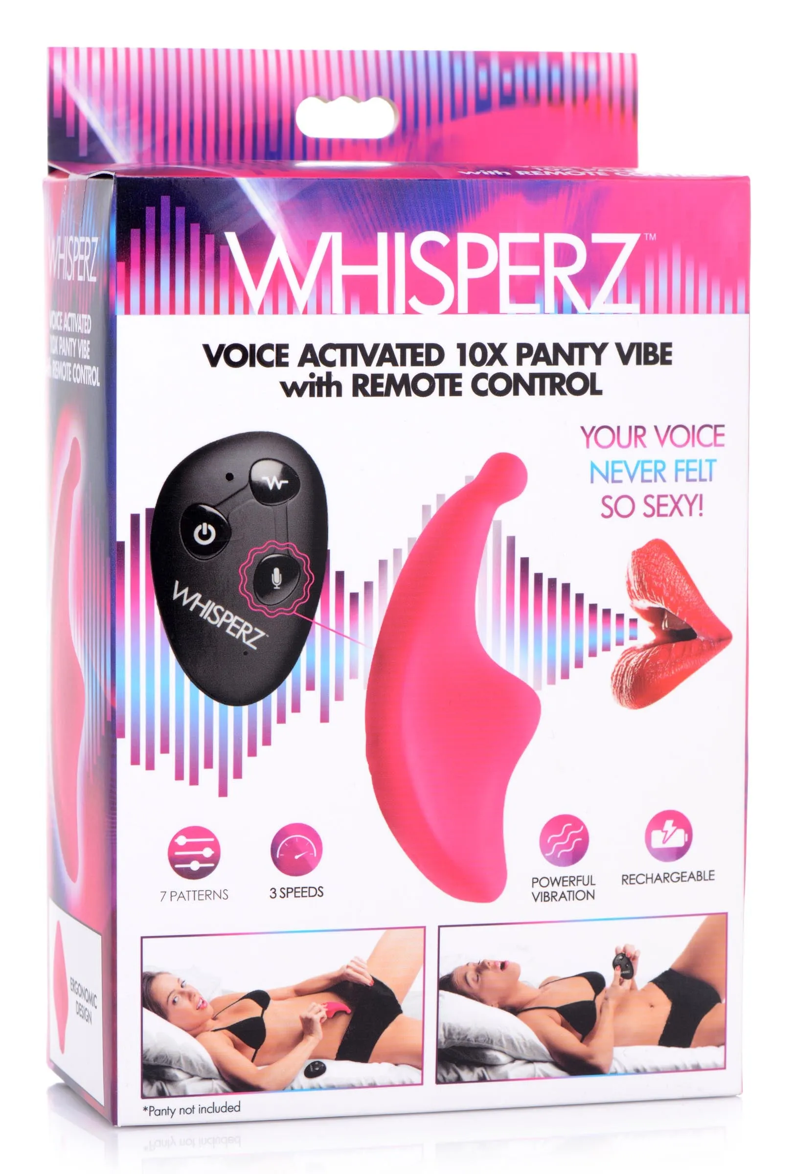 Voice Activated 10X Silicone Panty Vibrator with Remote Control