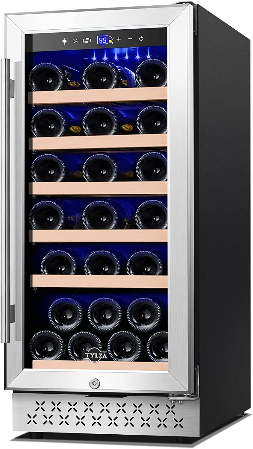 Wine and Beverage Refrigerators,  Stainless Steel Quick Quiet Energy Saving Cooling System