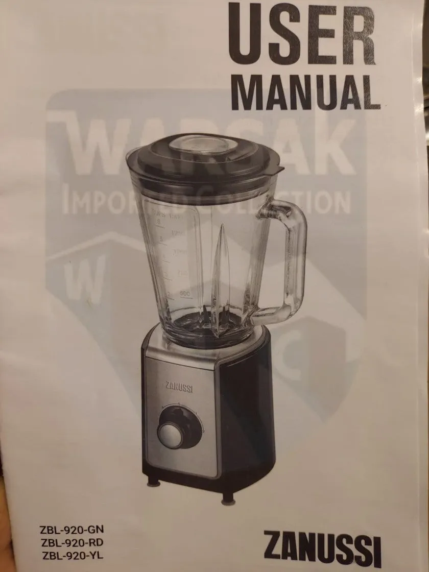 Zanussi ZBL-920RD Food Blender 600W